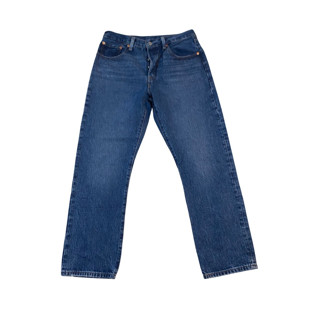 Levi's Premium 501 Original Fit Jeans Mens 30x28 Blue Denim Button Fly Straight